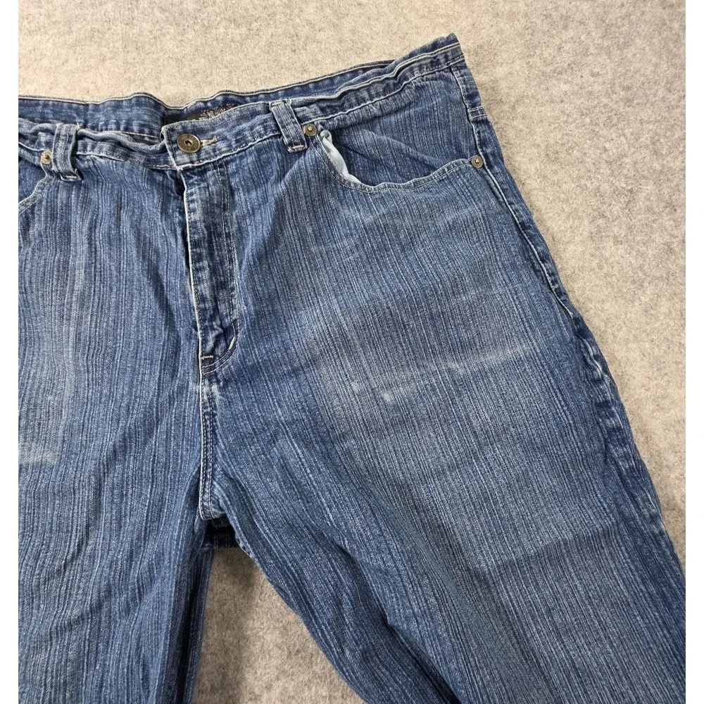 Vtg BKLYN Brooklyn Mens 50 Blue Jean Baggy Denim Jorts Y2K Hip Hop Shorts